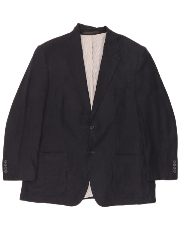 Marks & Spencer Chaqueta tipo blazer de 2 botones para hombre UK 44 XL Lino azul marino