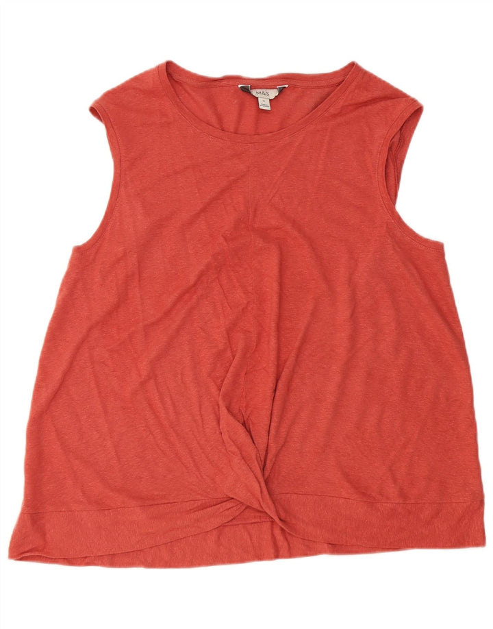 Marks & Spencer - Camiseta sin mangas para mujer, talla 40, talla grande, color granate