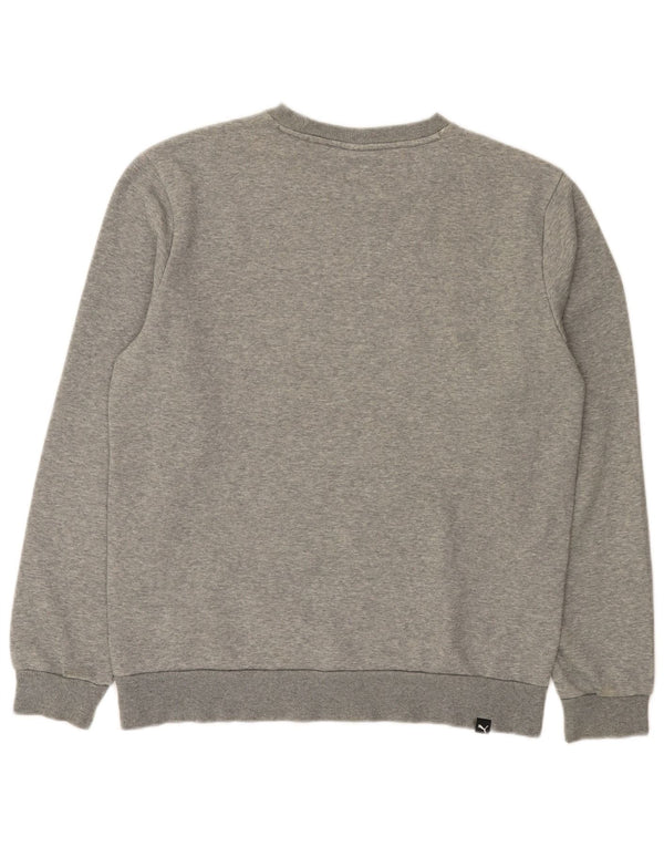 Puma Hombre Sudadera Gráfica Jersey De Algodón Moteado Gris Medio