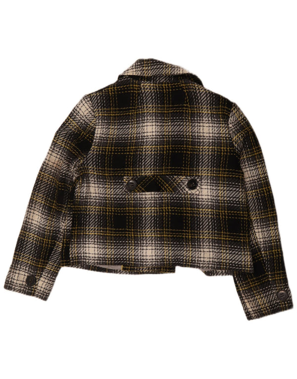 Marks & Spencer Chaquetón corto para mujer Reino Unido 44 Grande Acrílico a cuadros negros