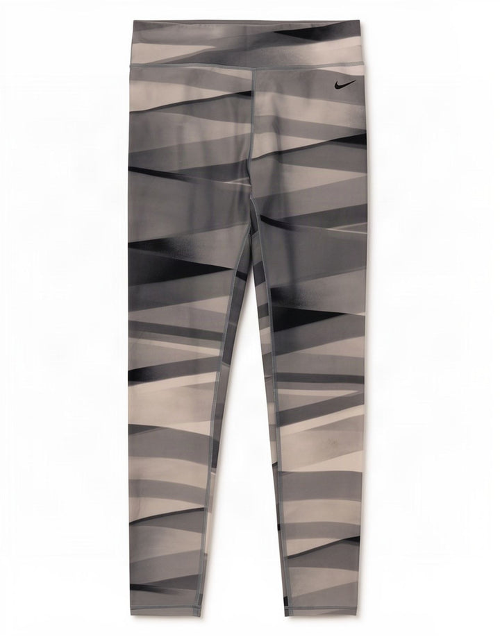 Nike Leggings Dri Fit para mujer UK 12 Poliéster geométrico gris medio