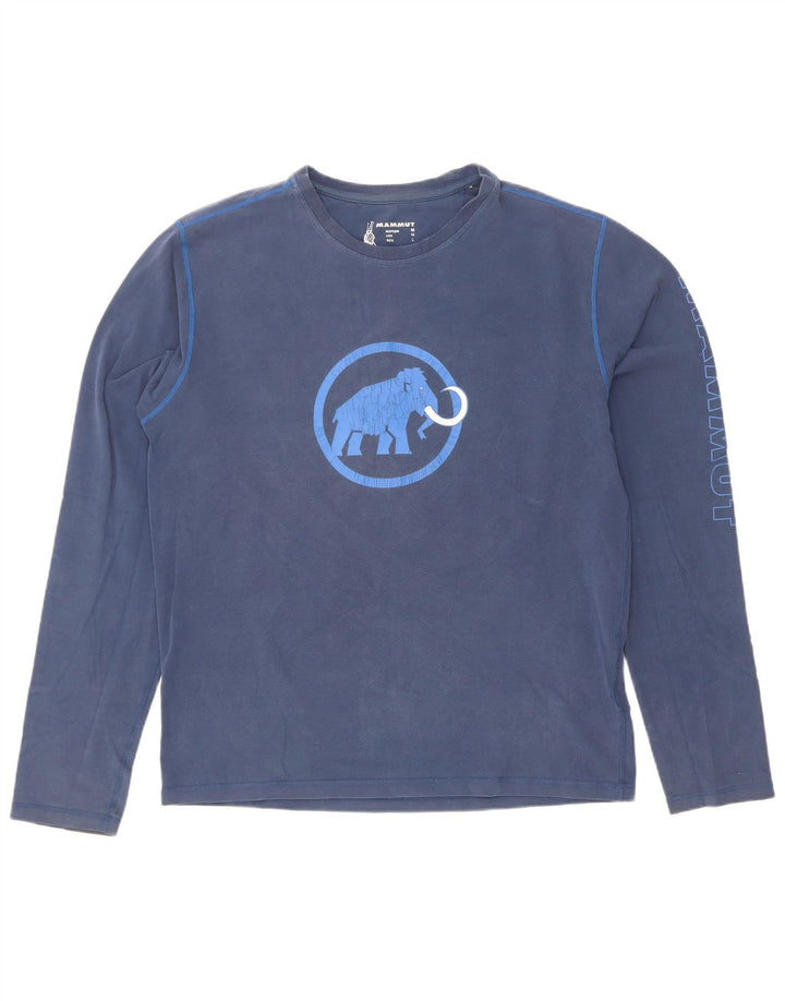 Mammut Hombre Graphic Top Manga Larga Algodón Azul Medio
