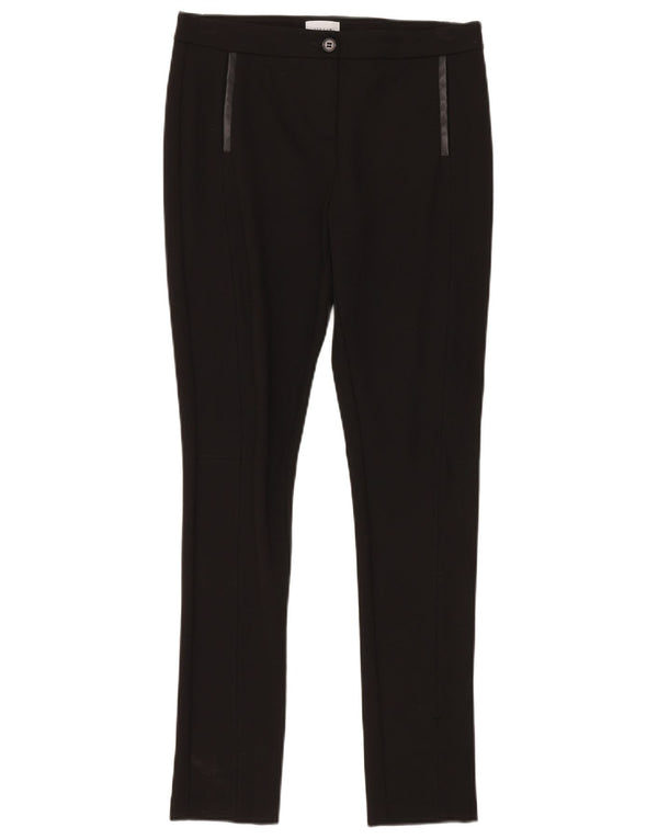 Jigsaw Pantalones casuales ajustados para mujer UK 10 Small W30 L32 Viscosa negra