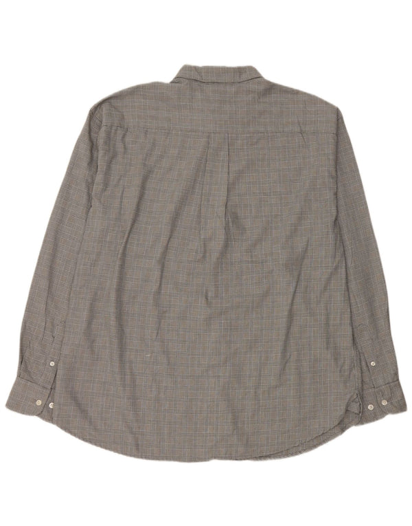 DOCKERS Camisa antimanchas para hombre XL Algodón a cuadros gris