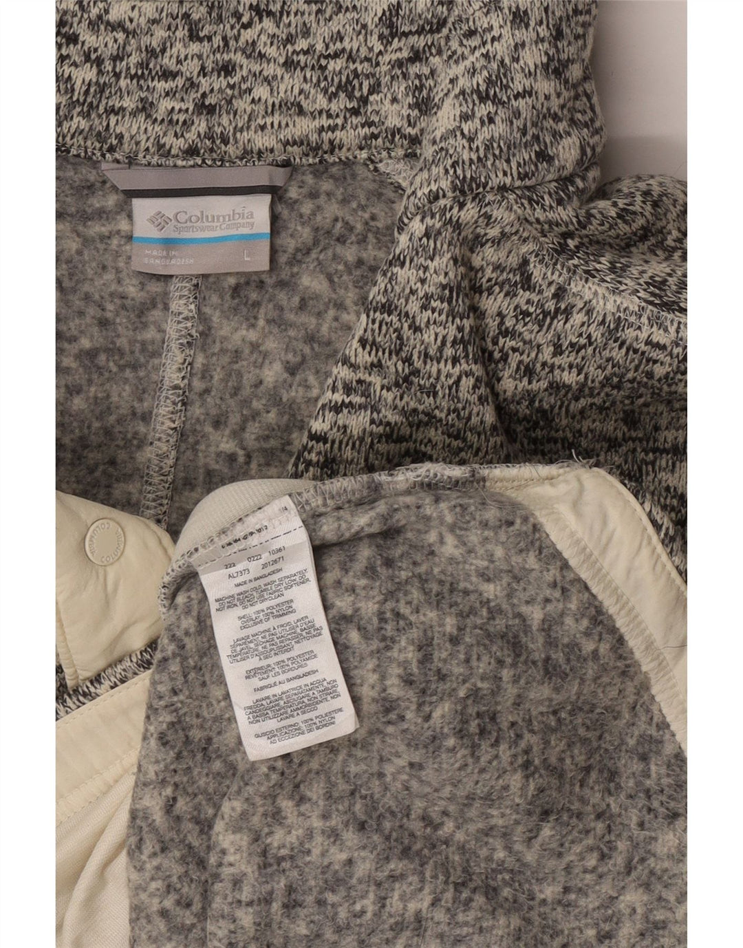 Columbia - Sudadera con cuello y botones para hombre, talla grande, poliéster moteado gris