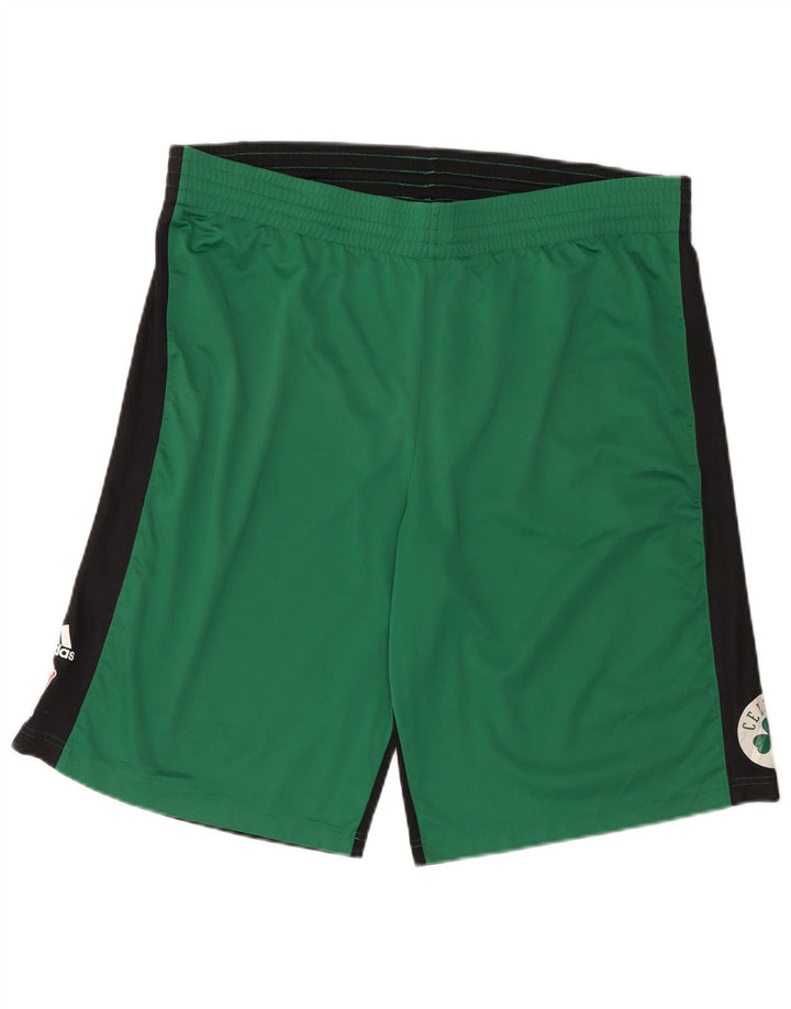 Adidas Mens Boston Celtics Sport Shorts XL Verde Colorblock Poliéster