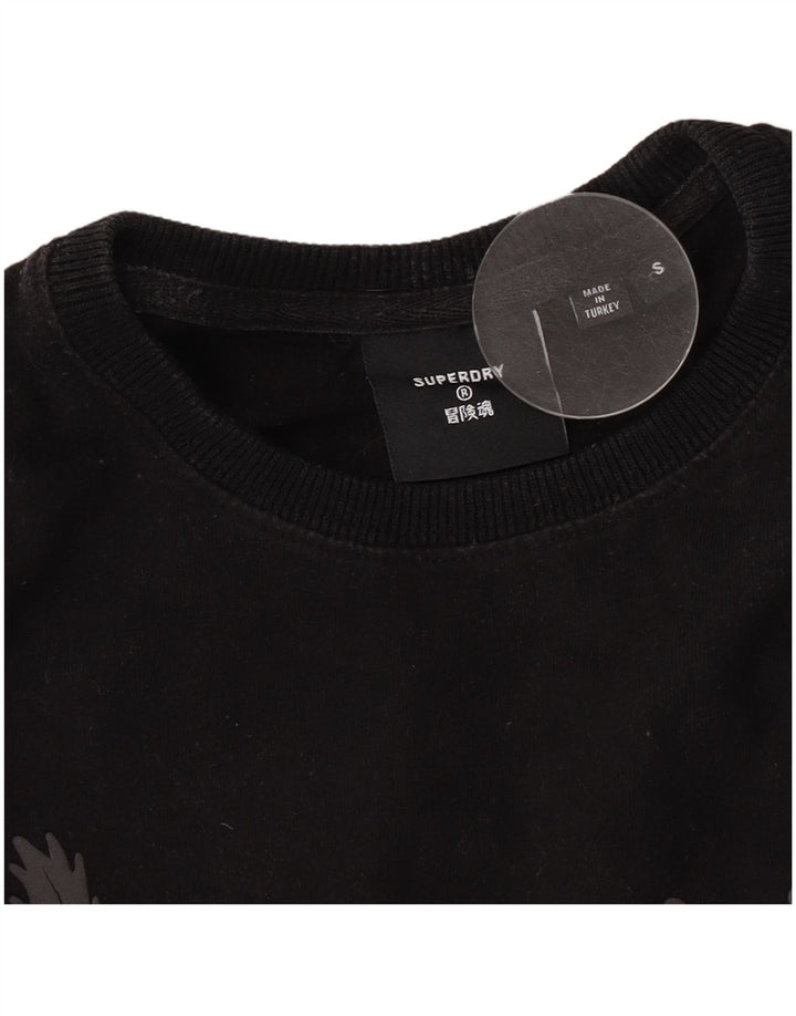 Superdry Camiseta con gráfico gráfico para hombre, talla pequeña, negro