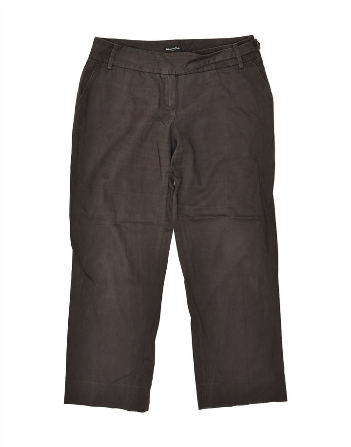 MASSIMO DUTTI Womens Straight Chino Trousers W34 L29 Brown Cotton | Vintage Massimo Dutti | Thrift | Second-Hand Massimo Dutti | Used Clothing | Messina Hembry 