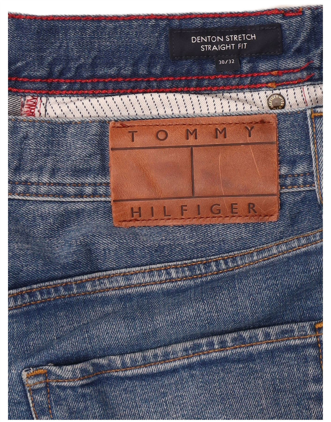 TOMMY HILFIGER Vaqueros rectos Denton para hombre W30 L32 Algodón azul