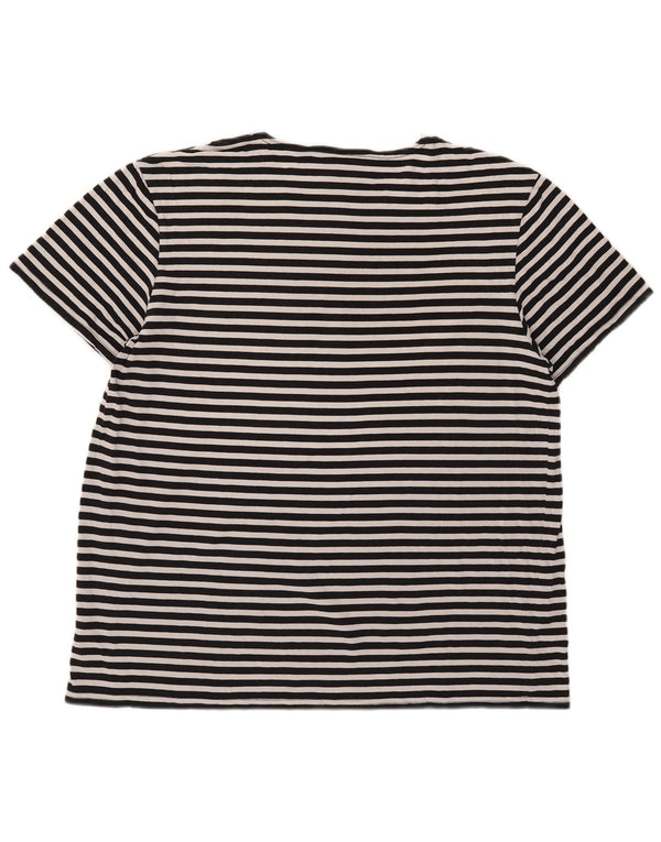 Cheap Monday - Camiseta para hombre Top XL de algodón a rayas negras