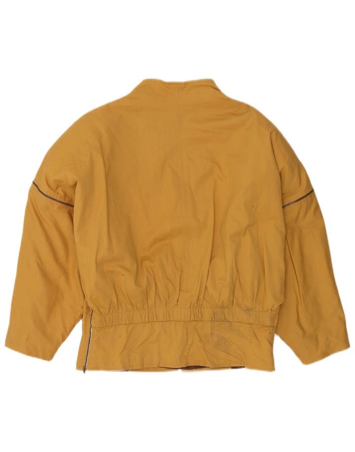 Chaqueta bomber vintage para mujer IT 42 Algodón amarillo medio