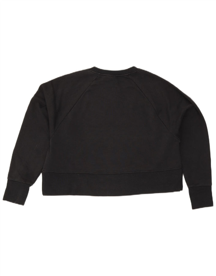 Nike Mujer Oversize Crop Graphic Sudadera Jumper UK 10 Small Negro