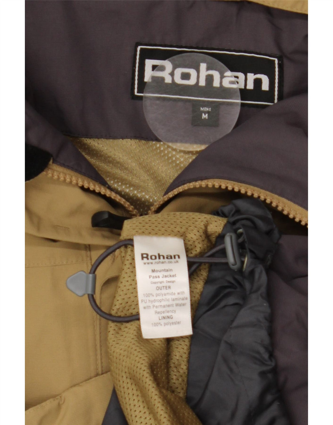 ROHAN Chaqueta cortavientos con capucha para hombre UK 38 Medium Beige Poliamida