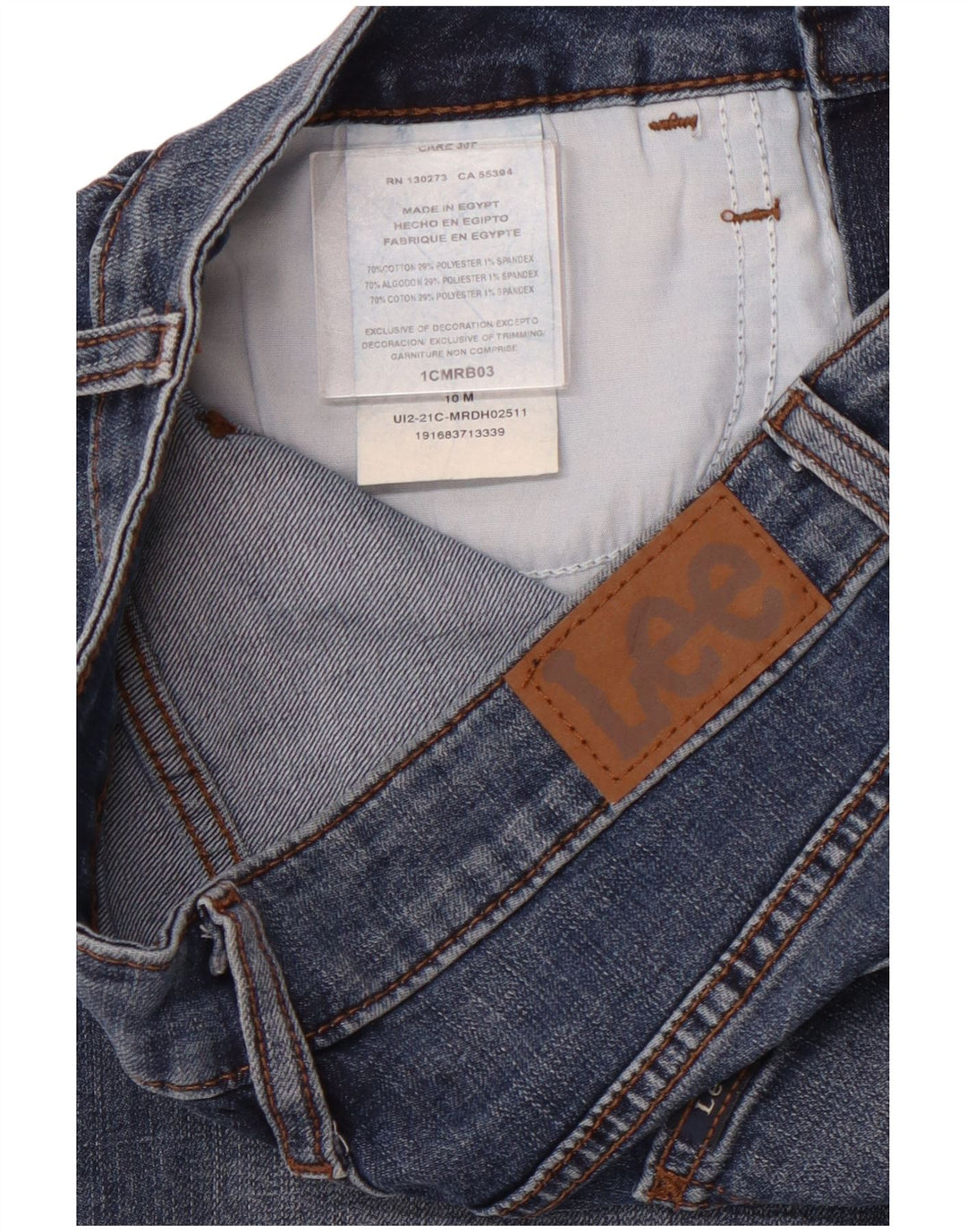 LEE Bermudas de mezclilla para mujer, tiro medio, regulares, US 10, grande, W28, azul