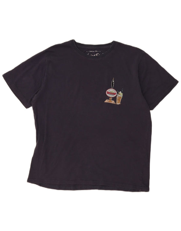 Weird Fish Camiseta gráfica para hombre Top XL Algodón azul marino