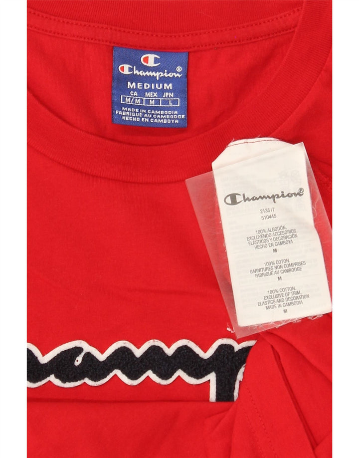 Champion Camiseta Gráfica De Manga Larga De Algodón Rojo Medio Para Hombre