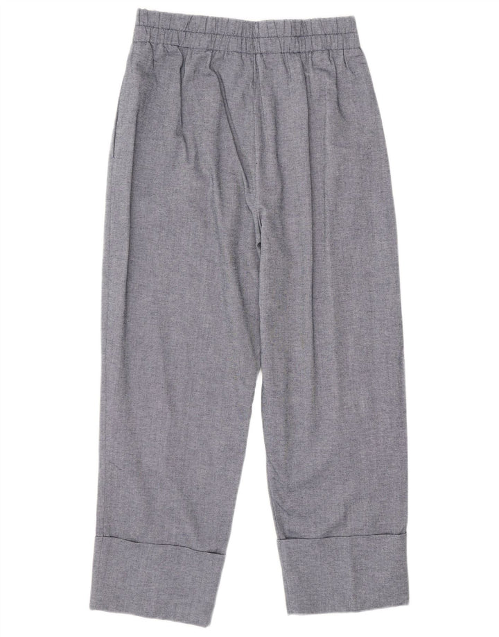 ZARA Mujer Pantalón Chino Recto Mediano W28 L25 Azul Algodón