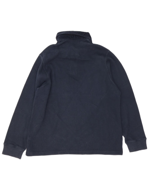 Marks & Spencer Polo de manga larga azul Harbor para hombre de algodón azul marino medio