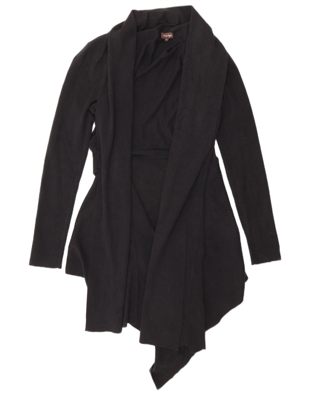 Phase Eight Suéter tipo cárdigan abierto largo para mujer UK 44 Algodón negro mediano