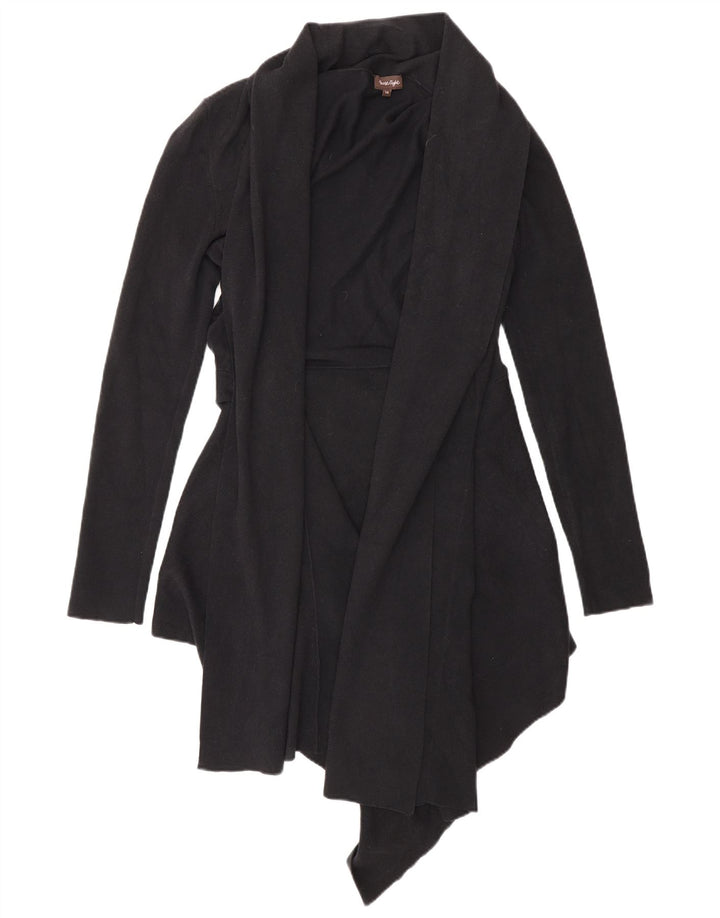 Phase Eight Suéter tipo cárdigan abierto largo para mujer UK 44 Algodón negro mediano