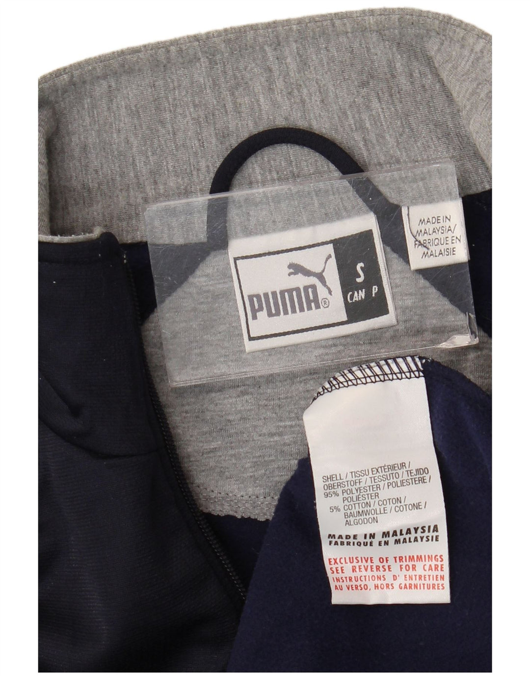 Puma Mens Chándal Top Chaqueta Pequeña Azul Marino Poliéster