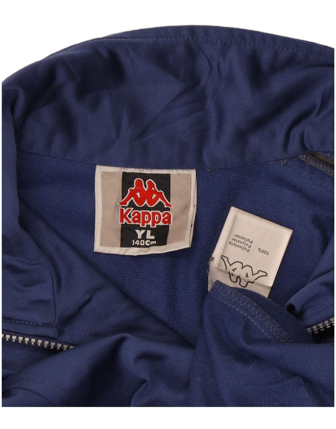 Kappa Chaqueta de chándal para niños 9-10 años Grande Azul Colorblock Poliéster