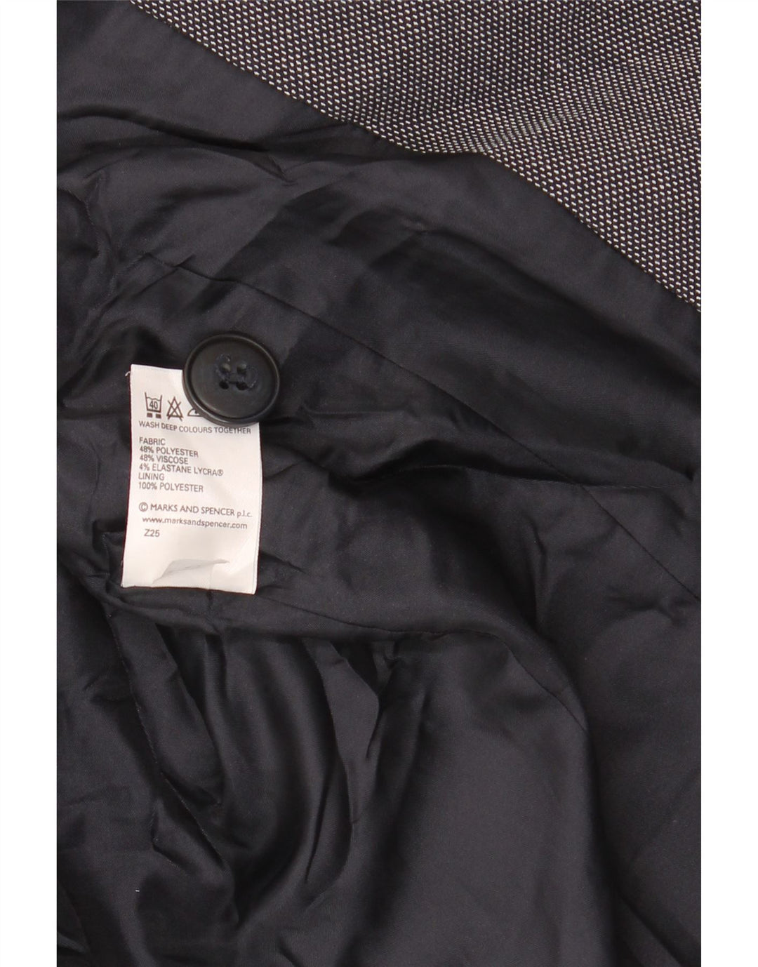 Marks & Spencer Chaqueta Blazer Estándar para Mujer UK 46 Grande Azul Marino