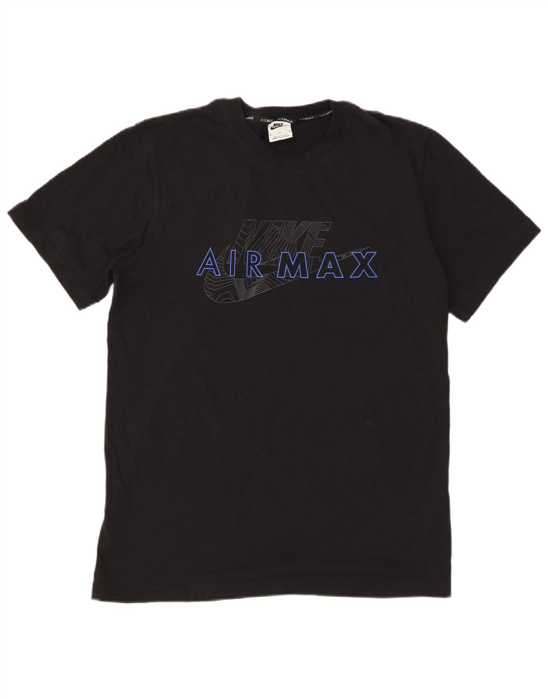 Nike Camiseta gráfica para hombre Top mediano de algodón negro