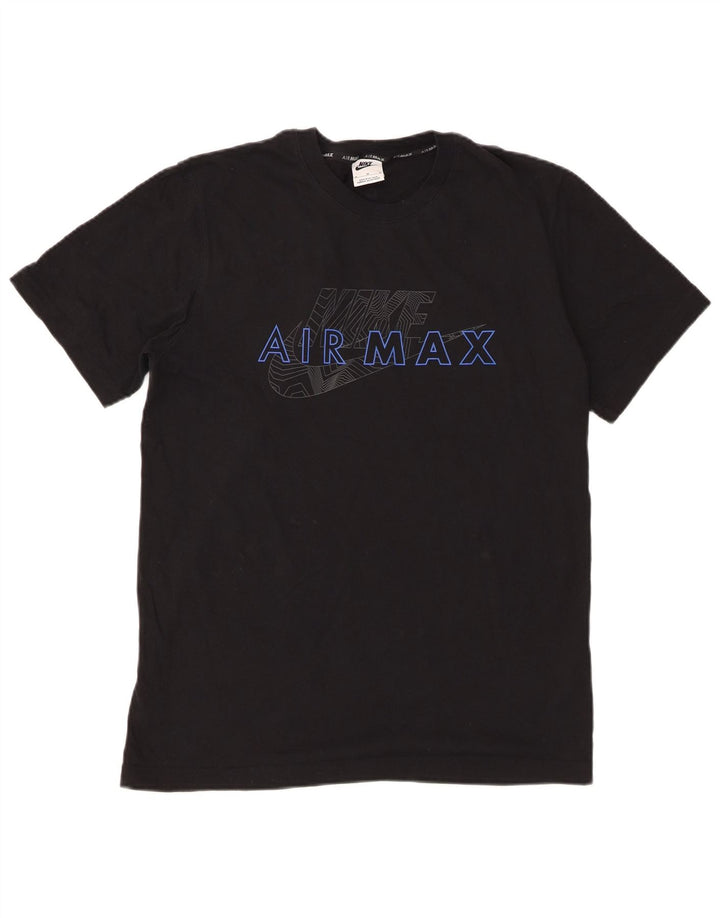 Nike Camiseta gráfica para hombre Top mediano de algodón negro