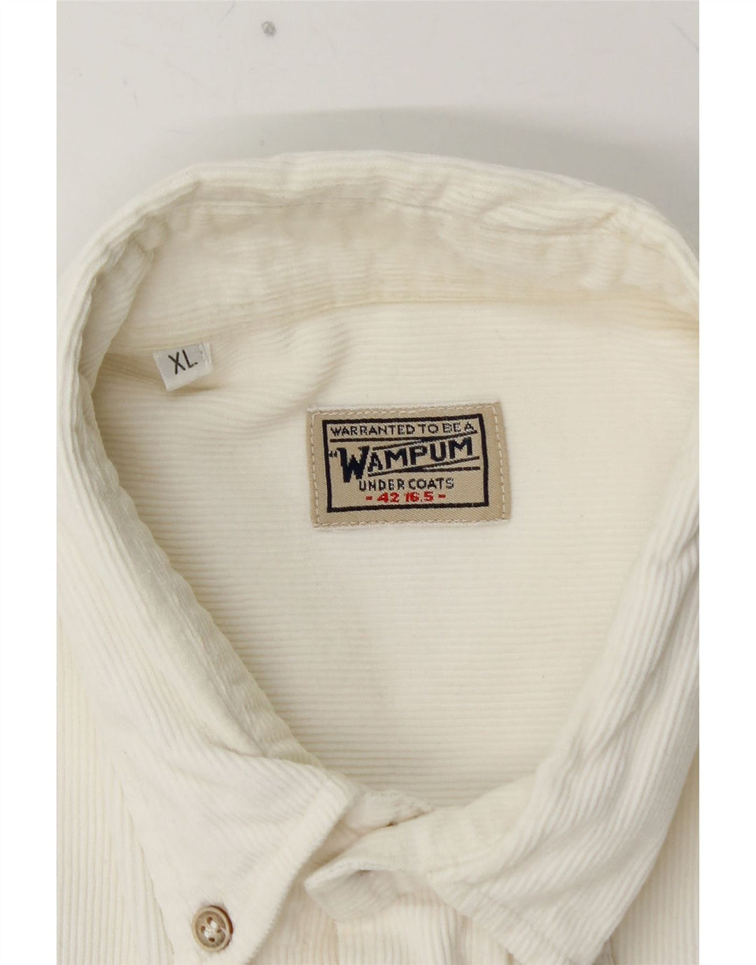WAMPUM Camisa De Pana Hombre XL Blanco