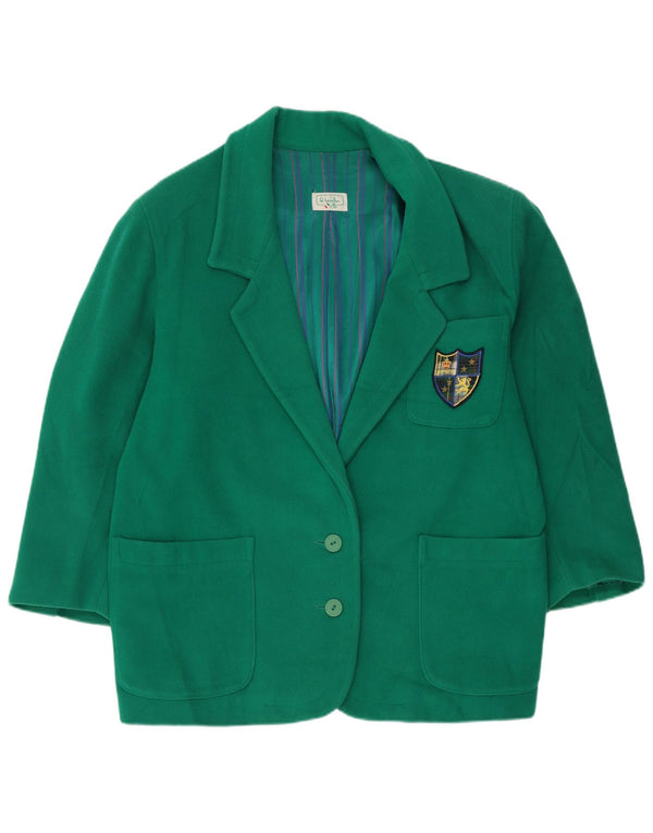 Benetton Blazer Extragrande De 2 Botones IT 40 Small De Lana Verde