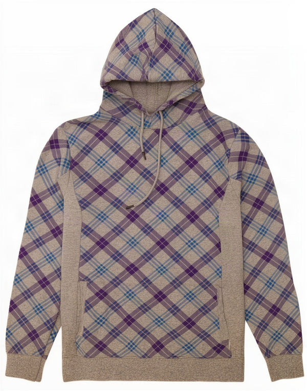 Jack & Jones Hombre Sudadera con Capucha Jumper XL Gris Cuadros Algodón