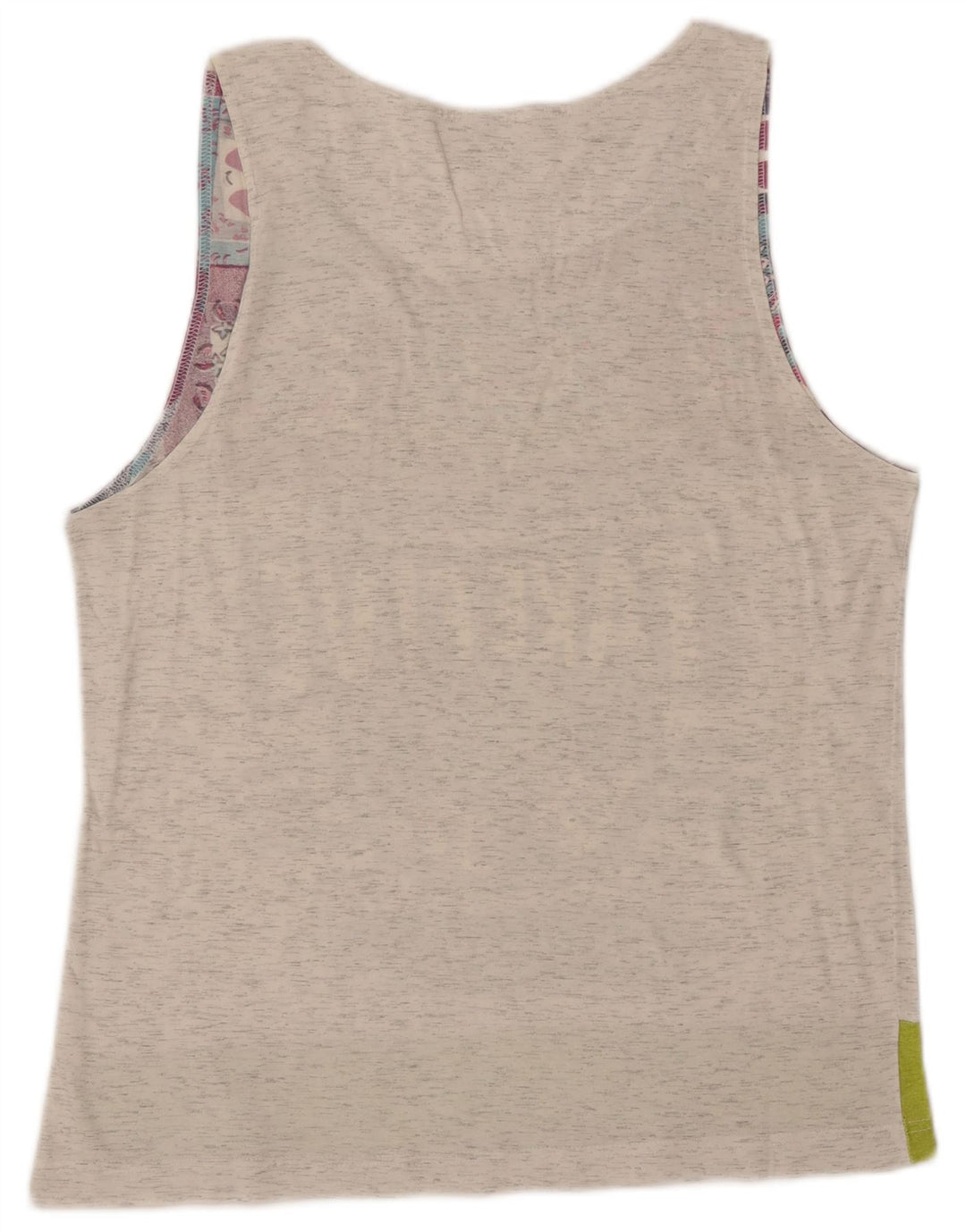 TAKE FIVE Camiseta sin mangas estampada para hombre Algodón gris medio con bloques de color