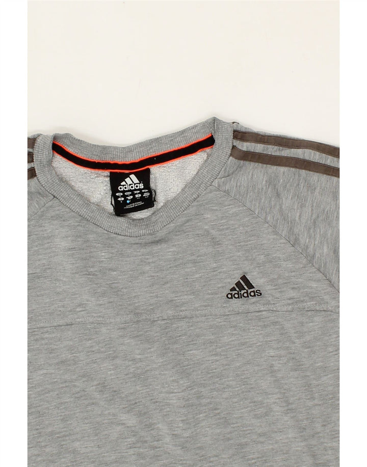 ADIDAS Mens Sweatshirt Jumper Small Grey Cotton Vintage Adidas and Second-Hand Adidas from Messina Hembry 