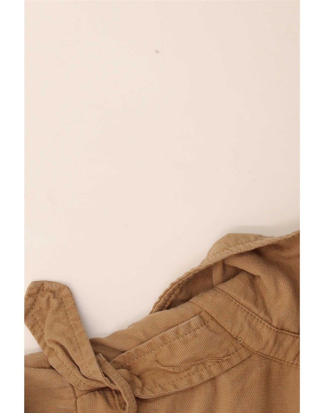 Zara Mujer Chaqueta Militar Abierta De Gran Tamaño UK 10 Small Beige Lyocell