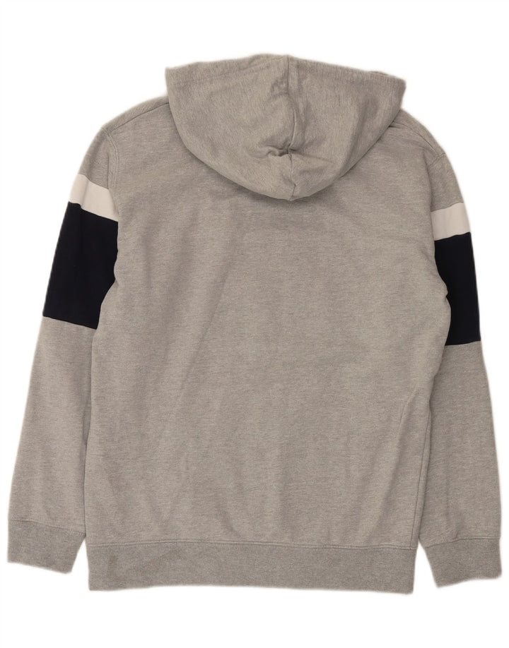 Zara Hombre Sudadera Con Capucha Jersey De Algodón Color Block Gris Medio