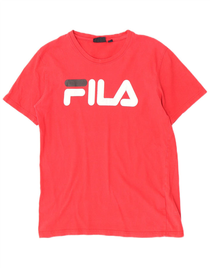 Fila Camiseta gráfica para hombre Top Medium Red Cotton