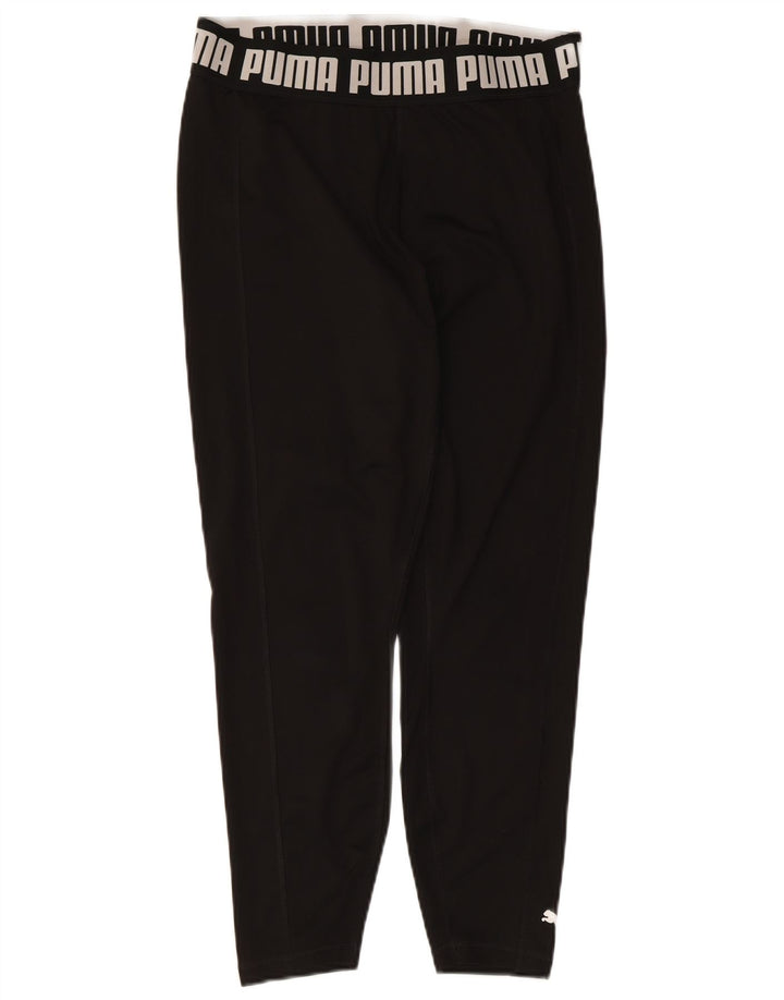 Puma Leggings cortos gráficos para mujer, talla 40, color negro