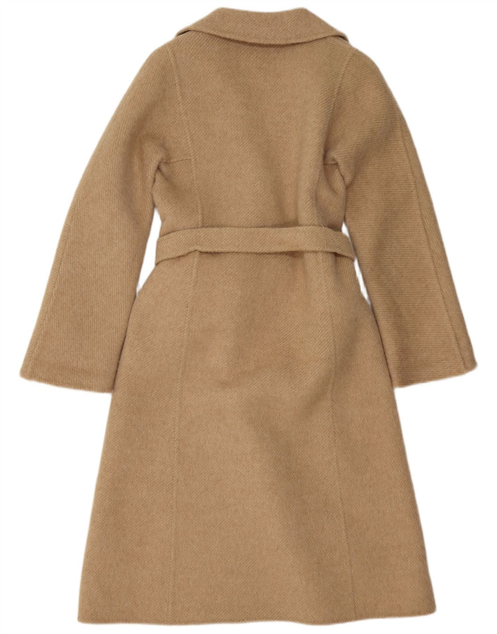 Abrigo vintage de mujer con doble botonadura IT 42 Lana de alpaca beige medio