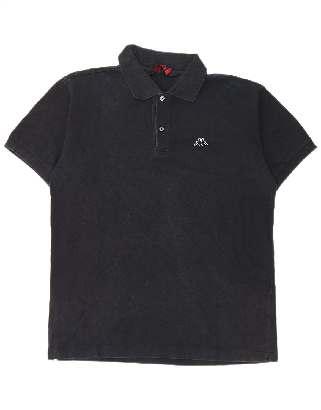 Kappa Polo Hombre Grande Algodón Negro