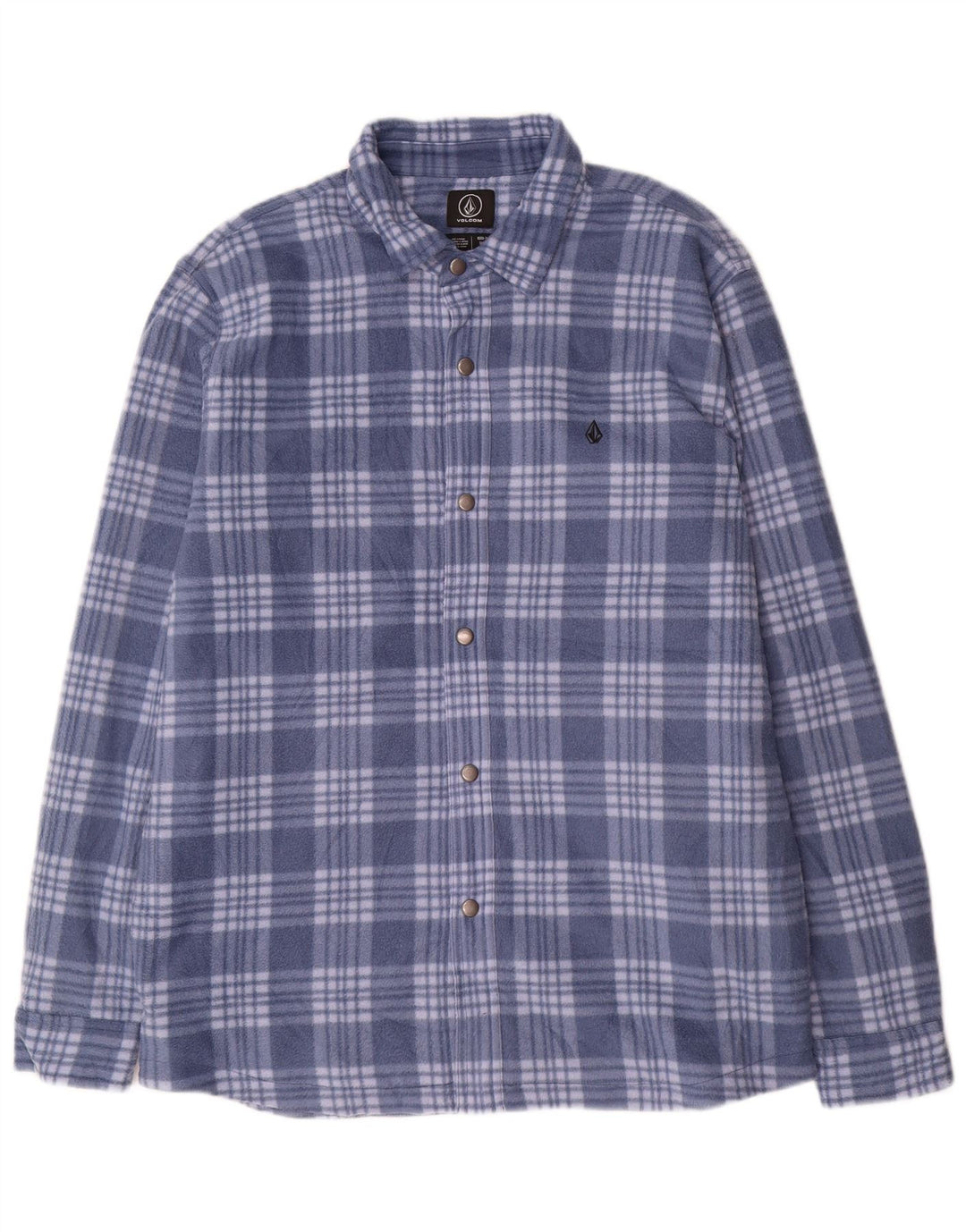 Volcom Hombre Lumberjack Fleece Shirt XL Azul Cuadros Poliéster
