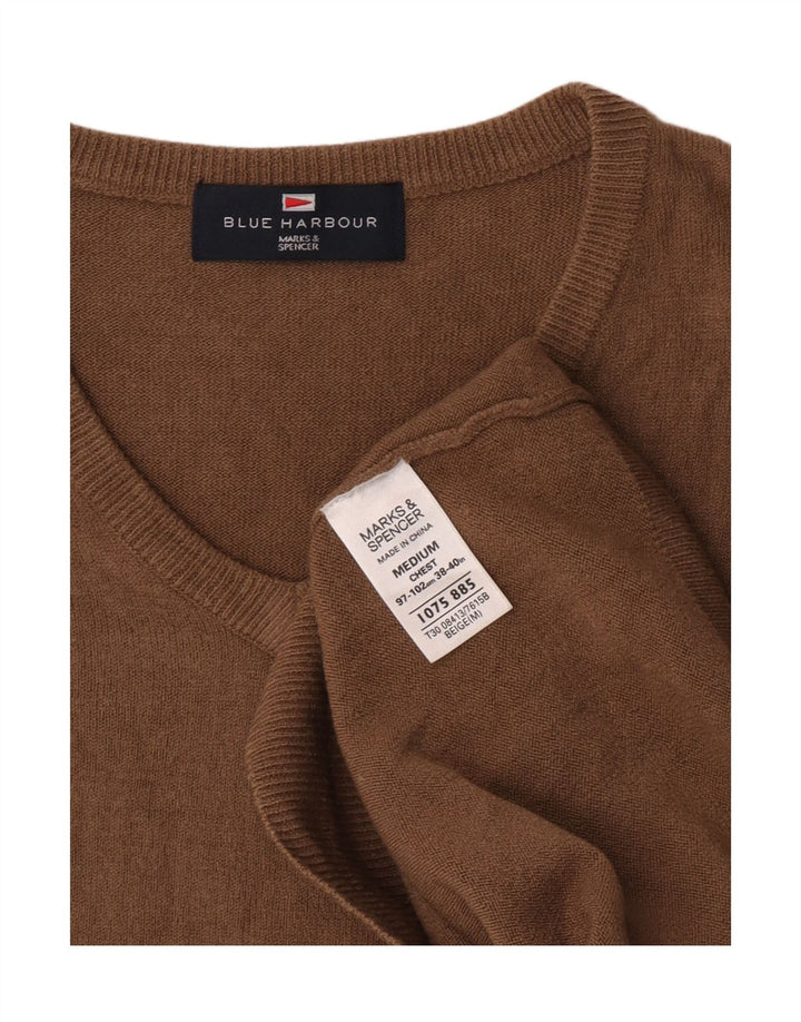 Marks & Spencer Jersey con Cuello en V para Hombre Acrílico Beige Medio