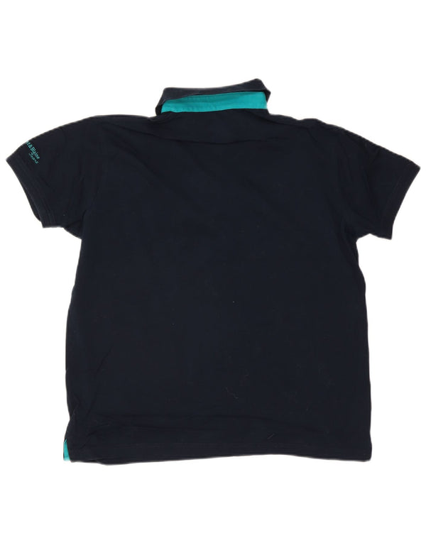 Harmont & Blaine Polo para hombre grande azul marino algodón