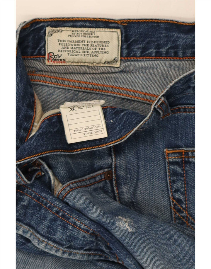 Roy Rogers - Vaqueros ajustados para hombre IT 47 mediano W33 L33 algodón azul