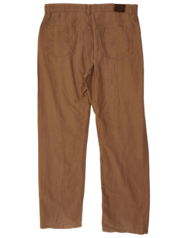 Marks & Spencer Pantalones casuales rectos Blue Harbor para hombre W36 L31 Marrón