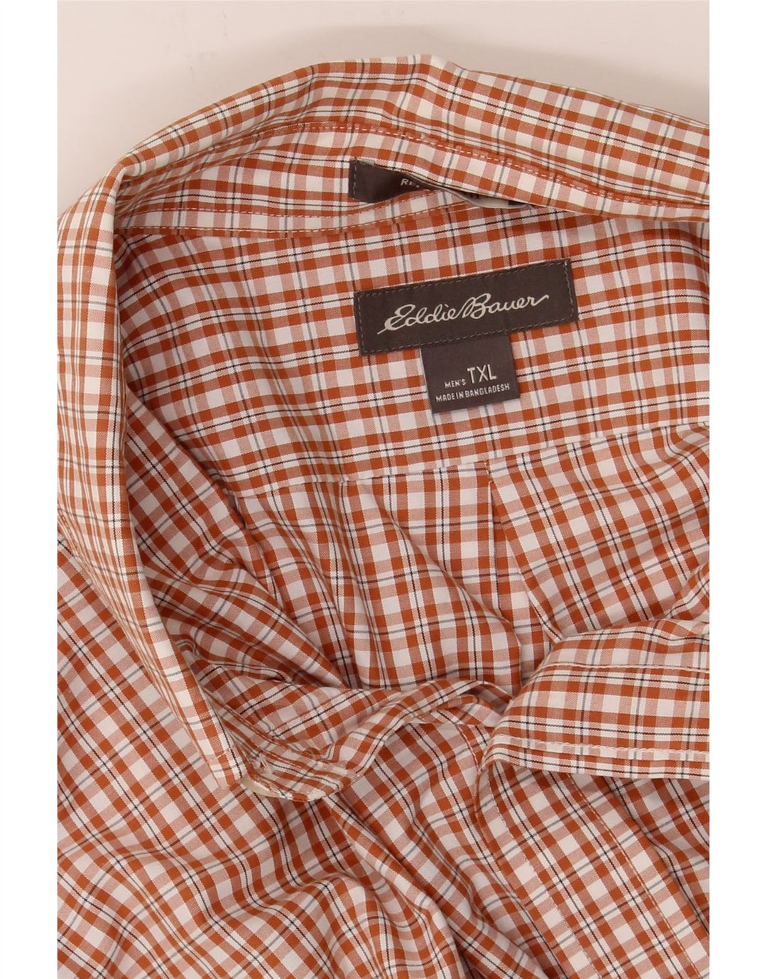 EDDIE BAUER Mens Relaxed Fit Shirt XL Red Check Cotton Vintage Eddie Bauer and Second-Hand Eddie Bauer from Messina Hembry 