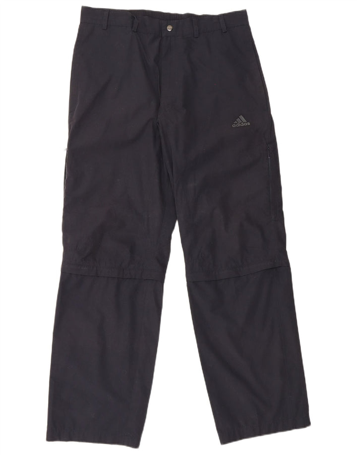 Pantalón Cargo Recto Adidas Hombre Mediano W32 L31 Poliéster Azul Marino