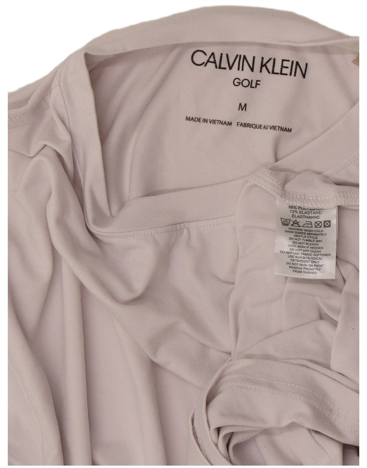 Calvin Klein Camiseta de golf para hombre Top de algodón gris medio