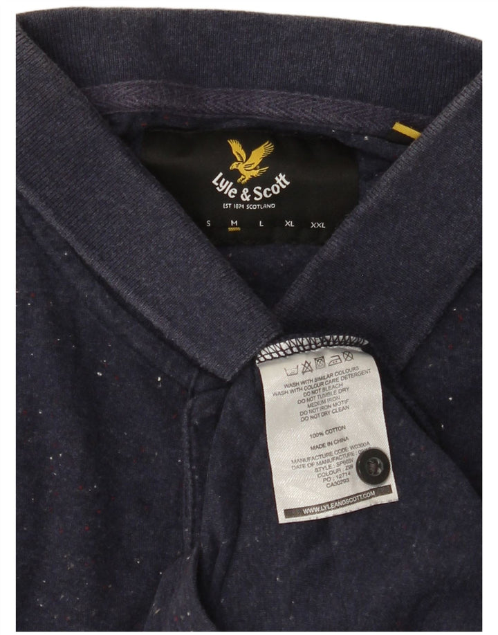 LYLE & SCOTT Polo para hombre de algodón moteado en azul marino mediano