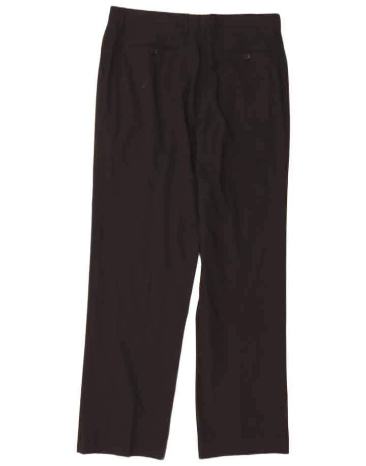 NAUTICA Pantalones de traje de ajuste clásico Rigger Pegged para hombre W36 L34 Negro